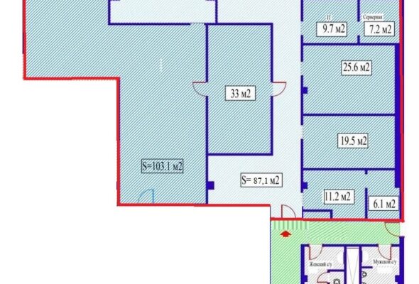 438,3 кв.м - 8 этаж, сектор В, арендная ставка 31 500 рублей за кв.м. в год, готов к заезду